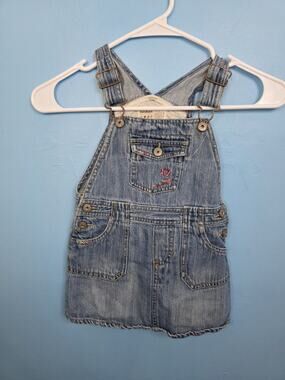 Oshkosh B’gosh Embroidered Vestbak Denim Dress Size 3T